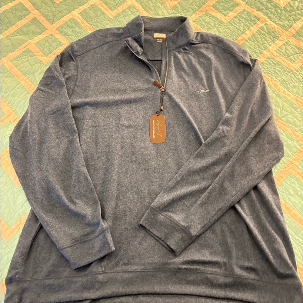 Greg Norman Collection Teal Quarter-Zip Pullover